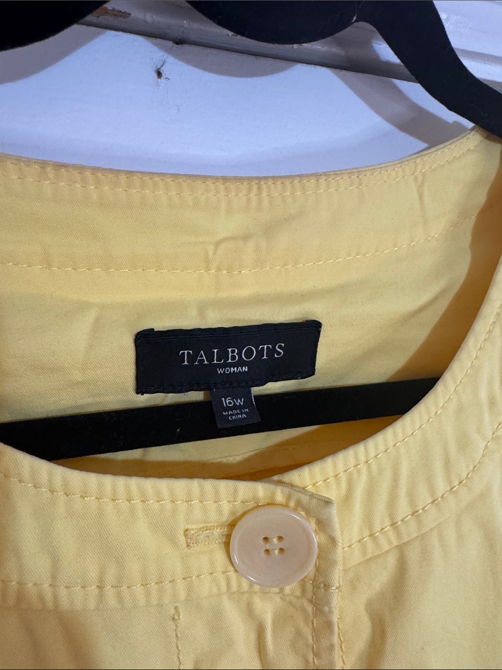 Talbots Sunny Yellow Utility Button-Front Jacket - Picture 2 of 6